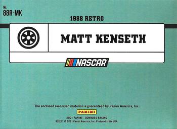2021 Donruss - Retro 1988 Relics #88R-MK Matt Kenseth Back