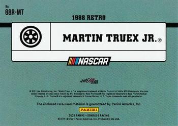 2021 Donruss - Retro 1988 Relics #88R-MT Martin Truex Jr. Back