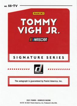 2021 Donruss - Signature Series #SS-TV Tommy Vigh Jr. Back
