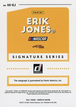 2021 Donruss - Signature Series Holo Gold #SS-EJ Erik Jones Back