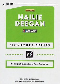 2021 Donruss - Signature Series Holo Gold #SS-HD Hailie Deegan Back