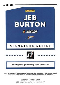 2021 Donruss - Signature Series Holo Gold #SS-JB Jeb Burton Back