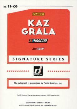 2021 Donruss - Signature Series Holo Gold #SS-KG Kaz Grala Back