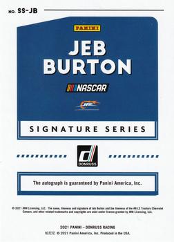2021 Donruss - Signature Series Red #SS-JB Jeb Burton Back