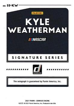 2021 Donruss - Signature Series Red #SS-KW Kyle Weatherman Back