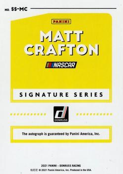 2021 Donruss - Signature Series Red #SS-MC Matt Crafton Back