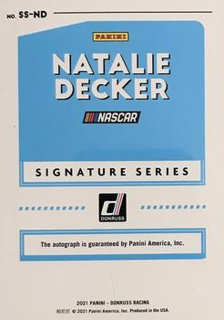 2021 Donruss - Signature Series Red #SS-ND Natalie Decker Back