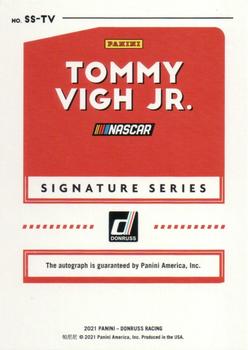 2021 Donruss - Signature Series Red #SS-TV Tommy Vigh Jr. Back