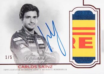 2020 Topps Dynasty Formula 1 - Dynasty Autographed Patch Red #DAP-CS Carlos Sainz Front