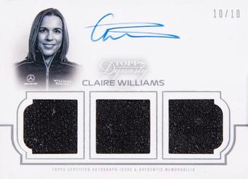 2020 Topps Dynasty Formula 1 - Dynasty Single-Driver Autographed Triple Relic #TRA-ICW Claire Williams Front