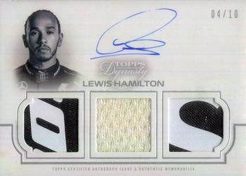 2020 Topps Dynasty Formula 1 - Dynasty Single-Driver Autographed Triple Relic #TRA-LH Lewis Hamilton Front