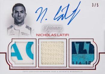 2020 Topps Dynasty Formula 1 - Dynasty Single-Driver Autographed Triple Relic Red #TRA-IINL Nicholas Latifi Front