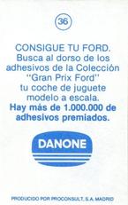 1985 Danone Grand Prix #36 Mario Andretti Back