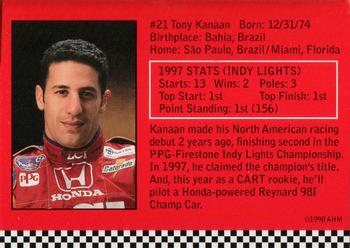 1998 Honda FedEx Championship Series #NNO Tony Kanaan Back