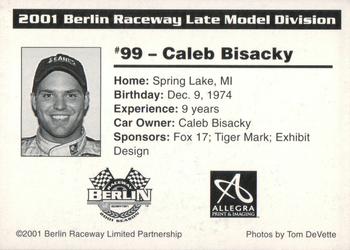 2001 Berlin Raceway #NNO Caleb Bisacky Back