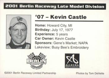 2001 Berlin Raceway #NNO Kevin Castle Back