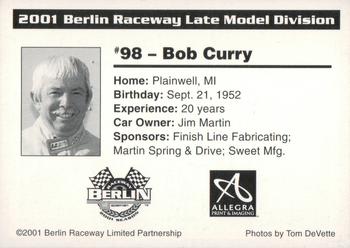 2001 Berlin Raceway #NNO Bob Curry Back
