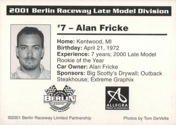 2001 Berlin Raceway #NNO Alan Fricke Back