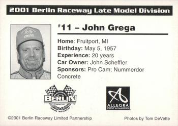 2001 Berlin Raceway #NNO John Grega Back