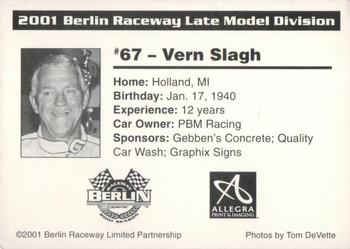 2001 Berlin Raceway #NNO Vern Slagh Back