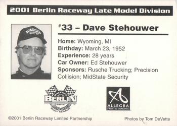 2001 Berlin Raceway #NNO Dave Stehouwer Back
