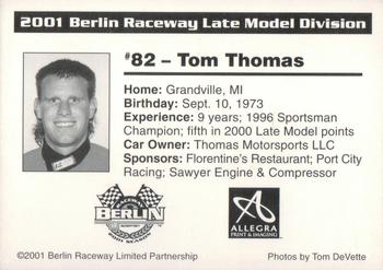 2001 Berlin Raceway #NNO Tom Thomas Back