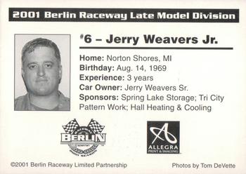 2001 Berlin Raceway #NNO Jerry Weavers Jr. Back