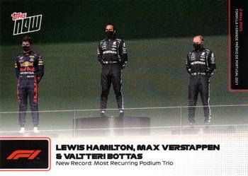 2021 Topps Now Formula 1 #006 Lewis Hamilton / Max Verstappen / Valtteri Bottas Front