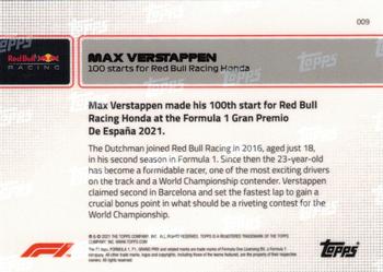 2021 Topps Now Formula 1 #009 Max Verstappen Back