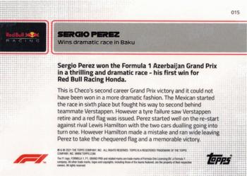 2021 Topps Now Formula 1 #015 Sergio Perez Back
