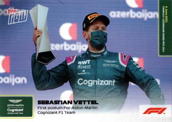 2021 Topps Now Formula 1 #016 Sebastian Vettel Front