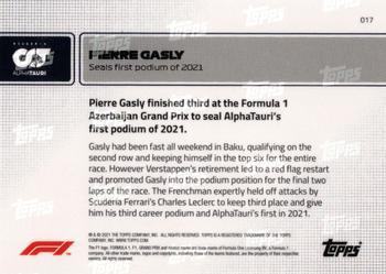 2021 Topps Now Formula 1 #017 Pierre Gasly Back