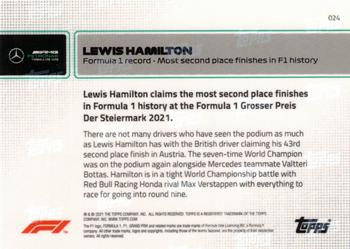 2021 Topps Now Formula 1 #024 Lewis Hamilton Back