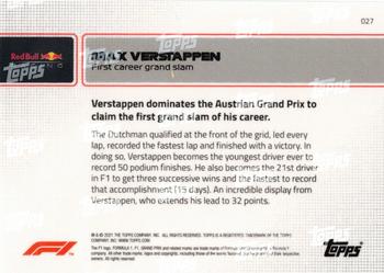 2021 Topps Now Formula 1 #027 Max Verstappen Back