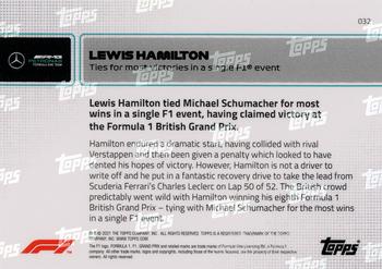 2021 Topps Now Formula 1 #032 Lewis Hamilton Back
