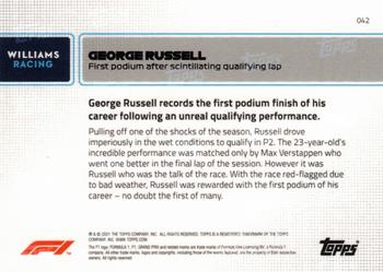 2021 Topps Now Formula 1 #042 George Russell Back