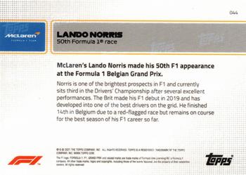 2021 Topps Now Formula 1 #044 Lando Norris Back