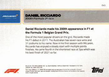 2021 Topps Now Formula 1 #045 Daniel Ricciardo Back