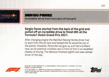 2021 Topps Now Formula 1 #049 Sergio Perez Back