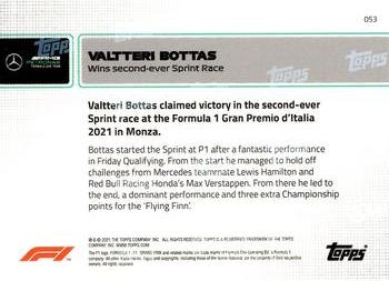 2021 Topps Now Formula 1 #053 Valtteri Bottas Back