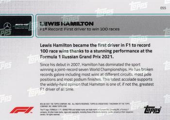 2021 Topps Now Formula 1 #055 Lewis Hamilton Back