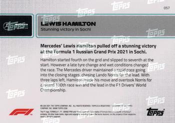 2021 Topps Now Formula 1 #057 Lewis Hamilton Back