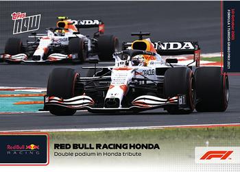 2021 Topps Now Formula 1 #062 Red Bull Racing Honda Front
