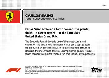 2021 Topps Now Formula 1 #066 Carlos Sainz Back