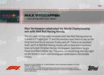 2021 Topps Now Formula 1 #083 Max Verstappen Back