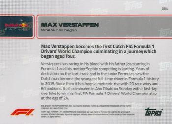 2021 Topps Now Formula 1 #084 Max Verstappen Back