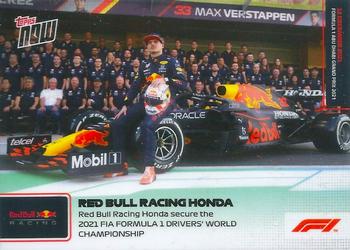 2021 Topps Now Formula 1 #085 Red Bull Racing Honda Front