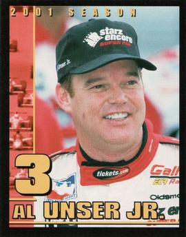 2001 Indy Racing Collectable Tattoos #NNO Al Unser Jr. Front