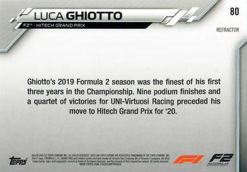 2020 Topps Chrome Formula 1 - Refractor #80 Luca Ghiotto Back