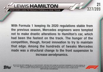 2020 Topps Chrome Formula 1 - Purple Refractor #21 Lewis Hamilton Back